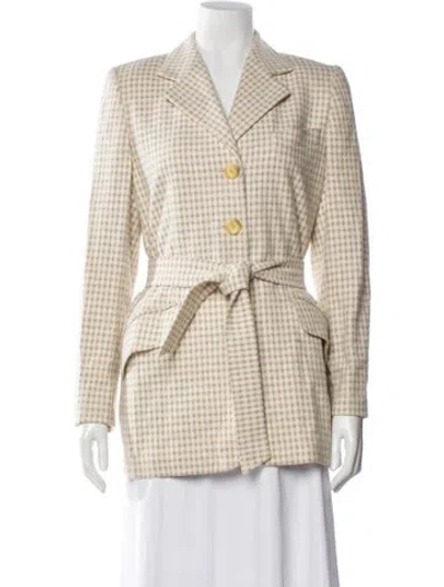 Pre-owned Escada Vintage Cashmere Blazer In Neutral