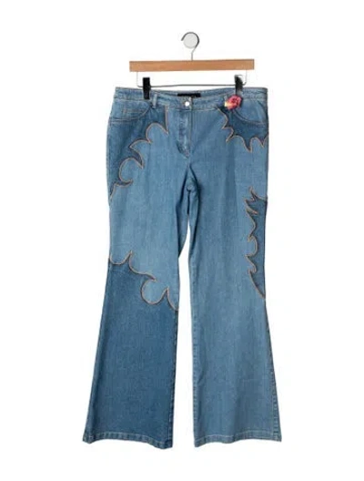 Pre-owned Escada Vintage Flared Jeans In Blue