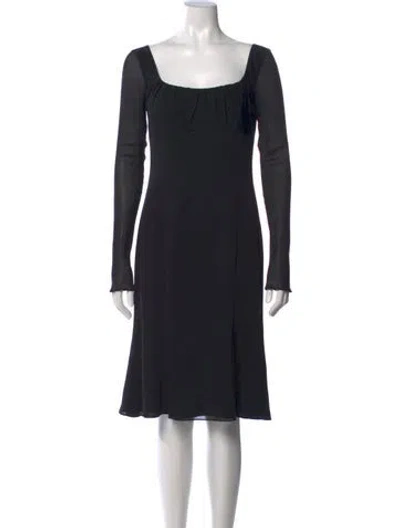 Pre-owned Escada Vintage Knee-length Dress In Black
