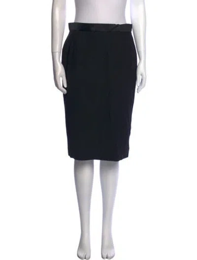 Pre-owned Escada Vintage Knee-length Skirt In Black