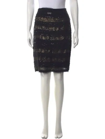 Pre-owned Escada Vintage Knee-length Skirt In Black
