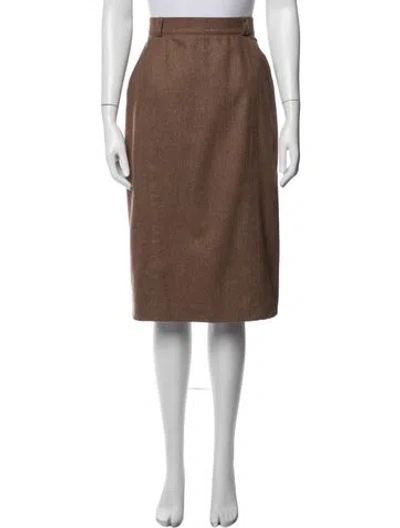 Pre-owned Escada Vintage Knee-length Skirt In Brown