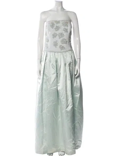 Pre-owned Escada Vintage Long Dress In Green