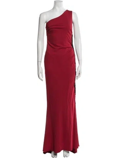 Pre-owned Escada Vintage Long Dress In Red