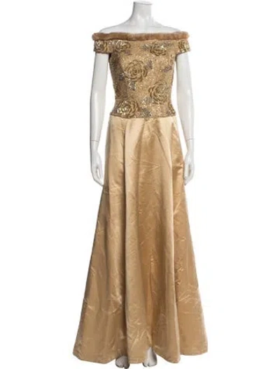 Pre-owned Escada Vintage Long Dress W/ Tags In Neutrals