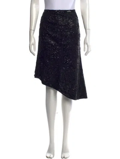 Pre-owned Escada Vintage Midi Length Skirt In Black
