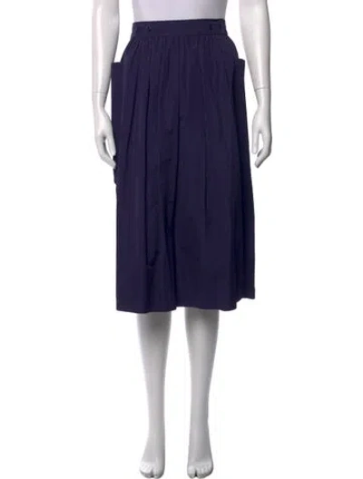 Pre-owned Escada Vintage Midi Length Skirt In Blue