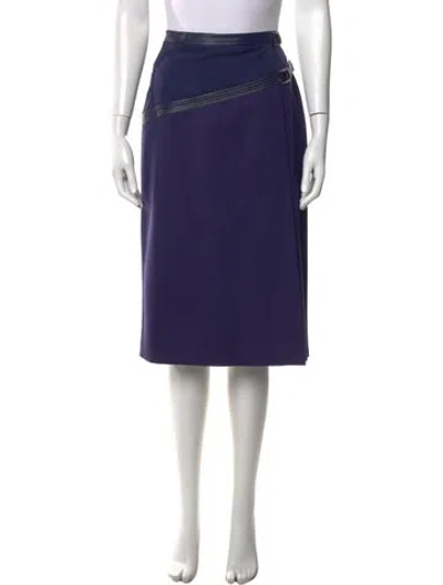 Pre-owned Escada Vintage Midi Length Skirt In Blue