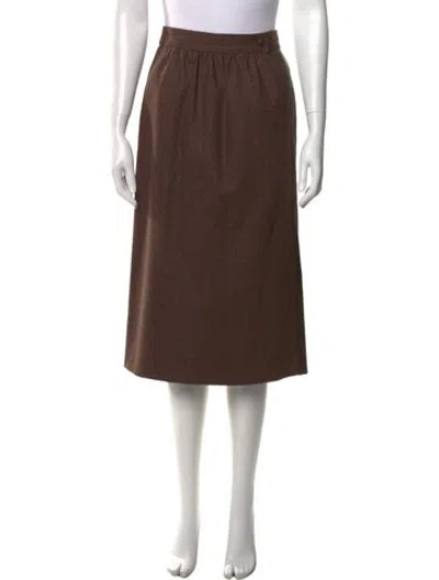 Pre-owned Escada Vintage Midi Length Skirt In Brown