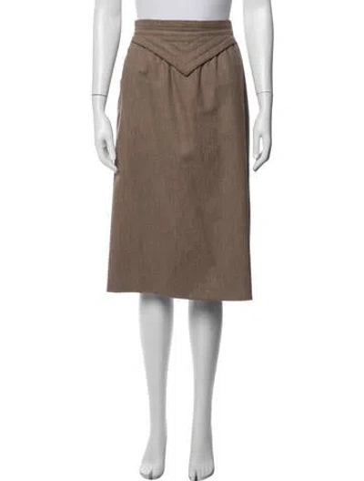 Pre-owned Escada Vintage Midi Length Skirt In Brown