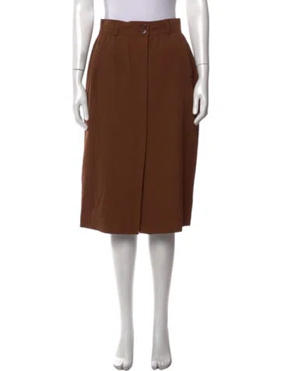 Pre-owned Escada Vintage Midi Length Skirt In Brown