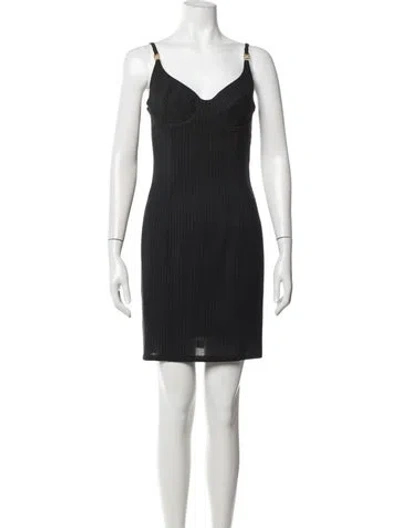 Pre-owned Escada Vintage Mini Dress In Black