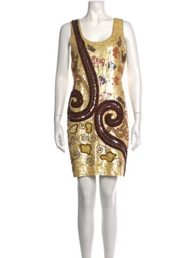 Pre-owned Escada Vintage Mini Dress In Neutrals
