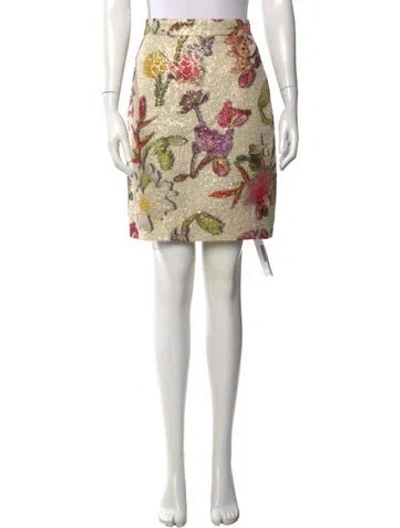 Pre-owned Escada Vintage Mini Skirt In White
