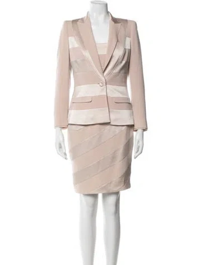Pre-owned Escada Vintage Patterned Dress Set In Neutral