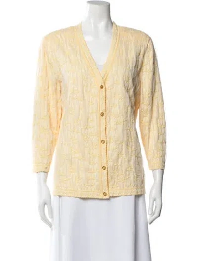 Pre-owned Escada Vintage Patterned Jacket In Yellow