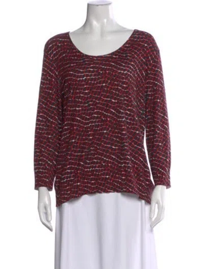 Pre-owned Escada Vintage Patterned Top In Red