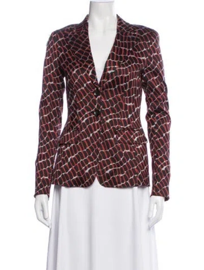 Pre-owned Escada Vintage Silk Blazer In Red