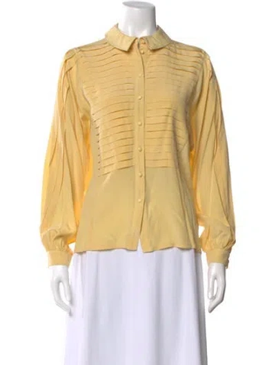 Pre-owned Escada Vintage Silk Blouse In Neutral