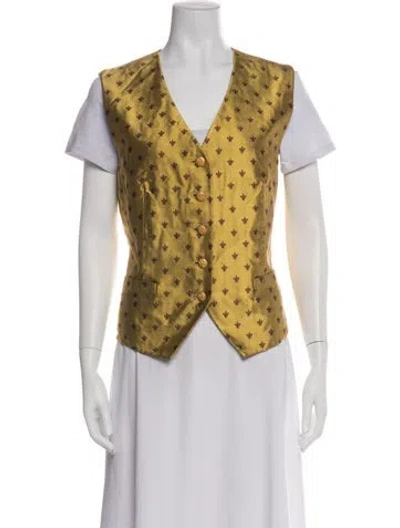 Pre-owned Escada Vintage Silk Vest W/ Tags In Multi