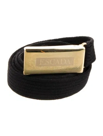Pre-owned Escada Vintage Skinny Belt In Black