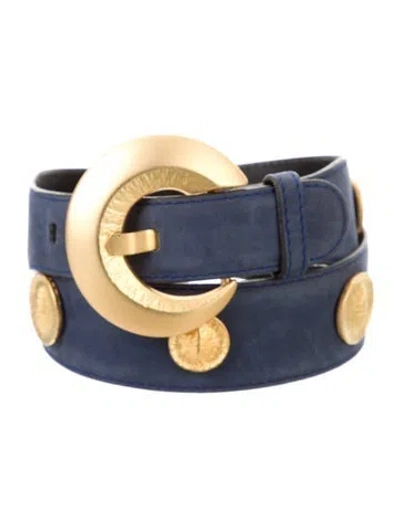 Pre-owned Escada Vintage Skinny Belt In Blue
