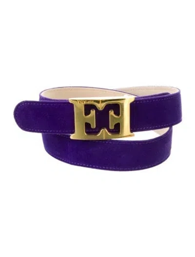 Pre-owned Escada Vintage Skinny Belt In Purple