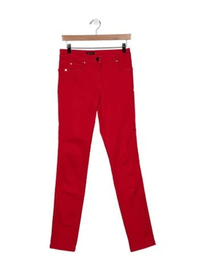 Pre-owned Escada Vintage Skinny Leg Jeans In Red