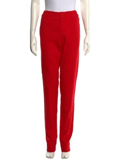 Pre-owned Escada Vintage Skinny Leg Pants In Red