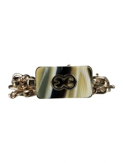 Pre-owned Escada Vintage Skinny Waist Belt In Gold