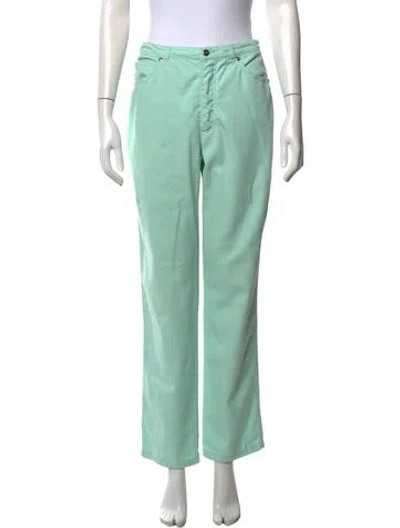 Pre-owned Escada Vintage Straight Leg Jeans In Green