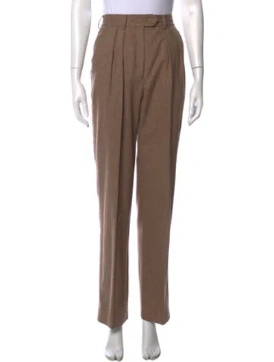 Pre-owned Escada Vintage Straight Leg Pants In Brown