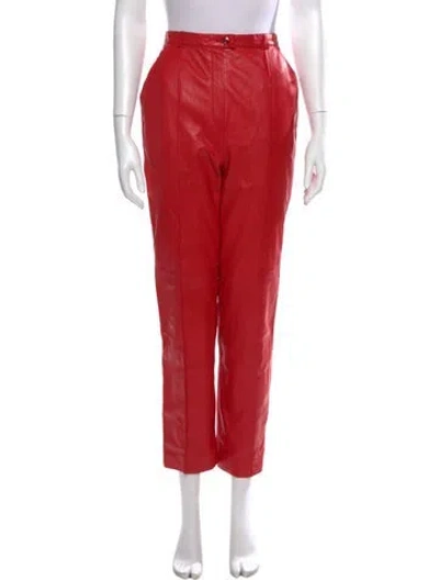 Pre-owned Escada Vintage Straight Leg Pants In Red