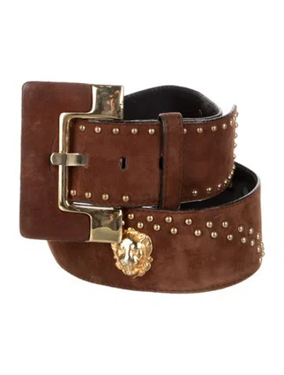 Pre-owned Escada Vintage Suede Waist Belt In Brown