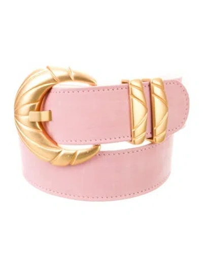 Pre-owned Escada Vintage Suede Waist Belt In Pink