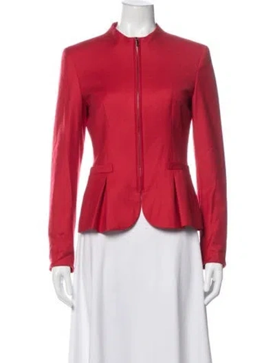 Pre-owned Escada Vintage Virgin Wool Blazer In Red
