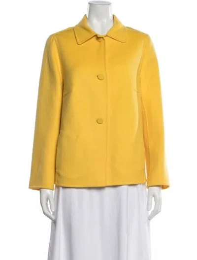 Pre-owned Escada Vintage Virgin Wool Blazer In Yellow
