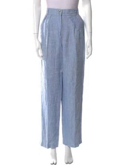 Pre-owned Escada Vintage Wide Leg Pants In Blue