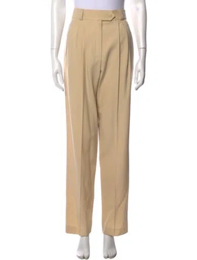 Pre-owned Escada Vintage Wide Leg Pants In Neutral