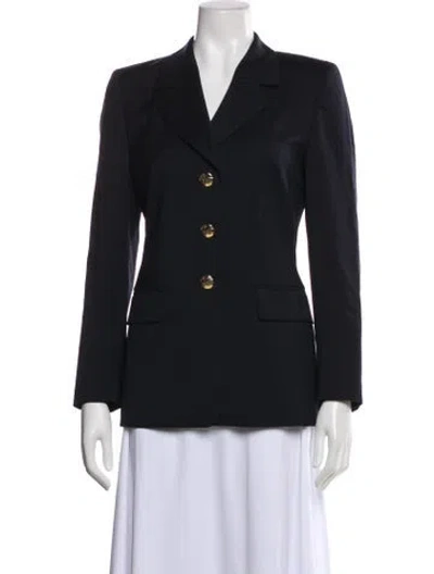 Pre-owned Escada Vintage Wool Blazer In Black