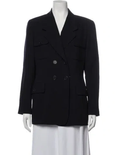 Pre-owned Escada Vintage Wool Blazer In Black