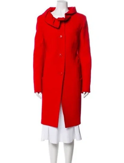 Pre-owned Escada Vintage Wool Coat In Red