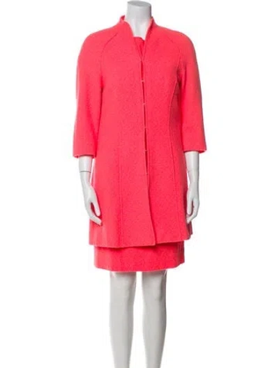 Pre-owned Escada Vintage Wool Dress Set In Pink
