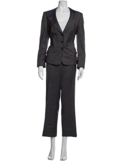 Pre-owned Escada Vintage Wool Pantsuit In Purple