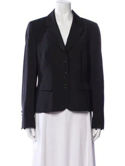 Pre-owned Escada Virgin Wool Blazer In Black