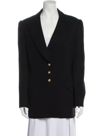 Pre-owned Escada Virgin Wool Blazer In Black