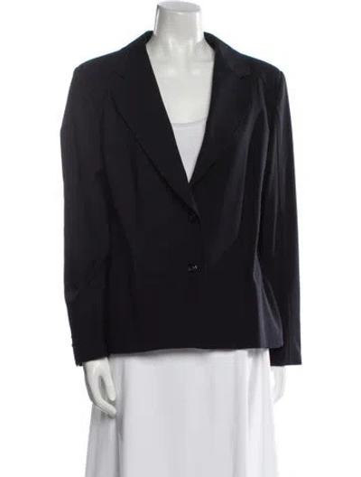 Pre-owned Escada Virgin Wool Blazer In Black