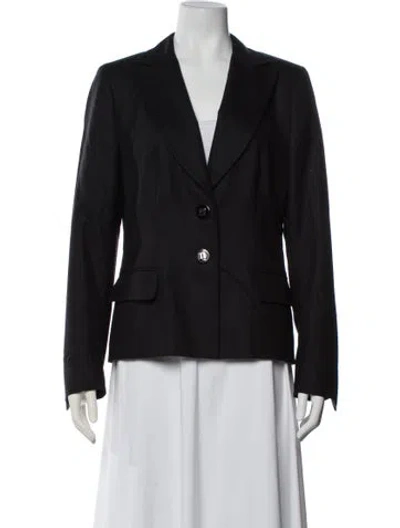 Pre-owned Escada Virgin Wool Blazer In Black