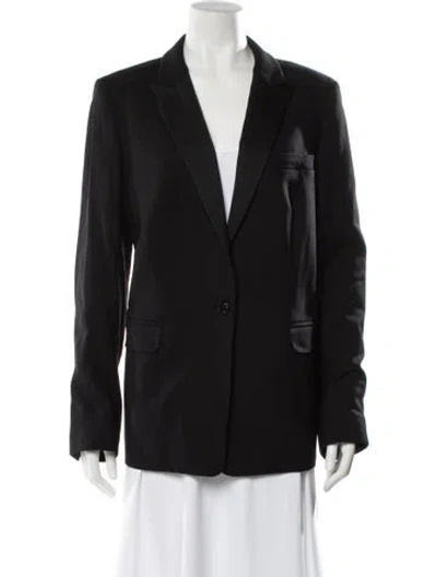 Pre-owned Escada Virgin Wool Blazer In Black