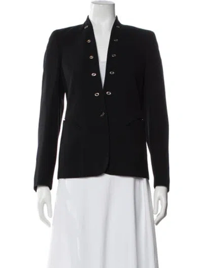 Pre-owned Escada Virgin Wool Blazer In Black